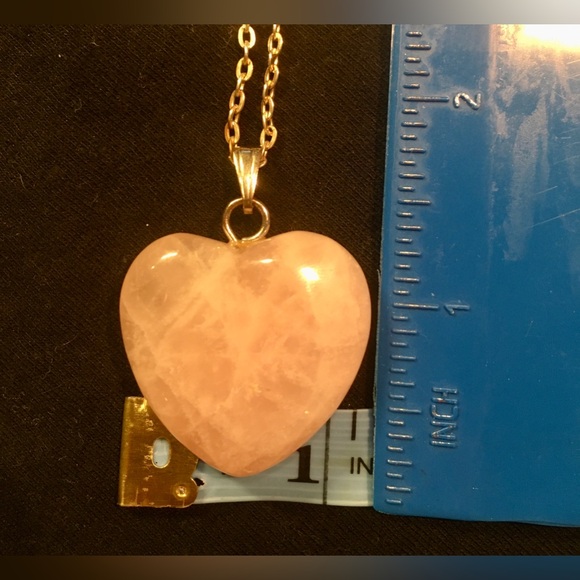 Rose Quartz Crystal Pendant & Chain - Picture 8 of 11
